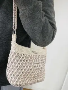 ショルダーバッグ　ファスナー付き　ハンドメイド