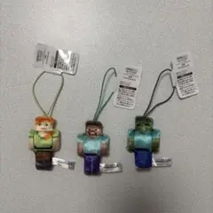 マインクラフト シャイニーミニマスコット 3点