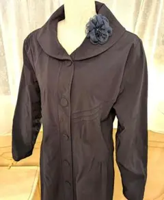 エディション　スプリングコートМ〜L　ネイビー　コサージュ取り外し可