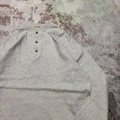 90's Eddie Bauer エディー ヘンリーネック 長袖tシャツ M