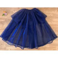 お値下げ　#2393-1　新品　フラダンス用　オーガンジーオーバースカートのサムネイル