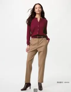 UNIQLOウォームスマートパンツ 丈補正69cmブラウン Lサイズ