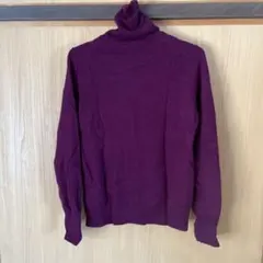 UNIQLOカシミヤパープル 長袖セーター Mサイズ