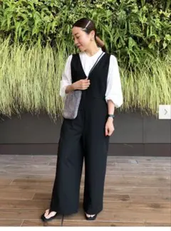 【美品】ユニクロ VネックサロペットM
