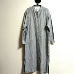 無印良品　バンドカラーシャツワンピース
