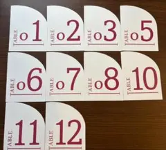 ウェディング 席札 テーブルナンバー　数字