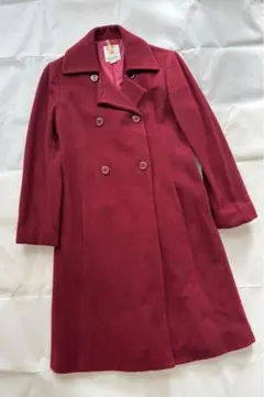 組曲　クミキョク　ウールコート　えんじ　ボルドー
