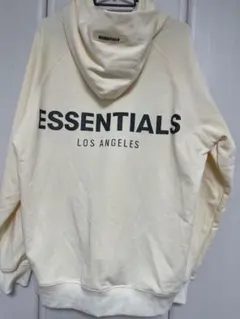 ESSENTIALS フード付きパーカー クリーム色