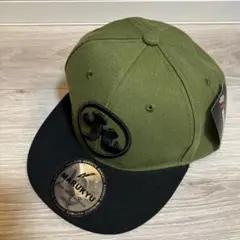 マルキュー　フラットバイザーキャップ　オリーブブラック マルキュー フラットバイザーキャップ02 オリーブ/ブラック