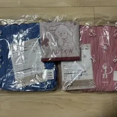 DUSKIN ダスキン ふわふわのびのび綿ブランケット2色セット おまけ付き