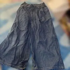 デニム風ワイドパンツ 140cm