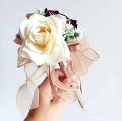 アーティフィシャルフラワー ボールペン バラ 薔薇 一輪挿し ブラウン