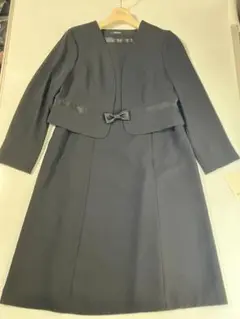 新品■15号■Sourire ブラックフォーマルジャケット着用風ワンピース