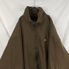 90s stormtech サテン調 刺繍 ブルゾン ブラウン