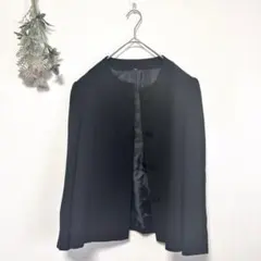 美品！ブラックフォーマル ノーカラージャケット 冠婚葬祭 喪服 礼服(9号/M)