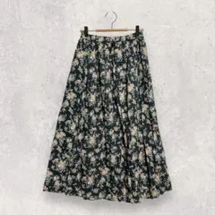 AMERICAN HOLIC スカート M ブラック 花柄 フレア 総柄 上品のサムネイル