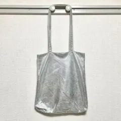 ローリーズファーム メタリック トートバッグ シルバー 通勤 通学 おしゃれ