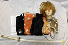鬼滅の刃　我妻善逸　コスプレ　コストモ　ウィッグ　日輪刀②