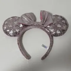 ディズニー カチューシャ ピンク スパンコール ハート