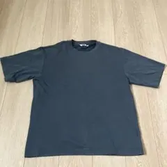UNIQLO U ブルー　エアリズムコットンオーバーサイズT Lサイズ