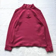 ラルフローレン RALPH LAUREN ハーフジップ スウェット 赤