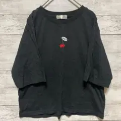 ノーブランド L ワンポイント Tシャツ さくらんぼ