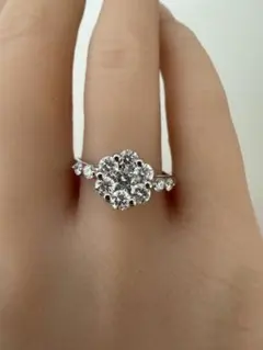 Pt900 天然ダイヤモンド リング 指輪 0.704ct 9g 鑑別書付 - メルカリ