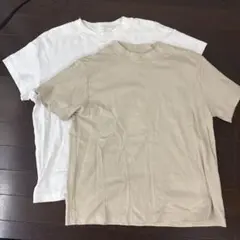 GU ホワイト・ベージュ XLサイズ Tシャツセット