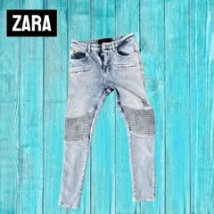 美品　ZARA MAN　ストレッチ　バイカーデニム　スキニー　ツーリング　バイク