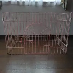 【中古品】犬用ペットサークルペットサークル （ピンク)のサムネイル