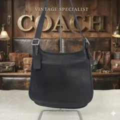 希少 コーチ オールドコーチ ショルダーバッグ レザー 斜め掛け ブラック