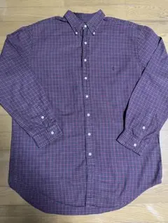 古着　Ralph Lauren ポロロゴ刺繍 ボタンダウン 長袖シャツ