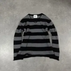 2000s Takeo Kikuchi shaggy boarder knitのサムネイル