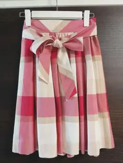 BURBERRY BULERABEL プリーツチェックスカート