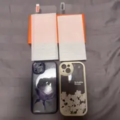 iPhone用ケース 2種セット 保護フィルム付き