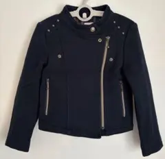 familiar ライダース風ジャケット 130 ネイビー 女の子 春ジャケット