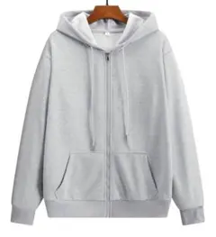 メンズグレー無地薄手パーカーXXLサイズ！今季必須！オーバーサイズ超オシャレ！