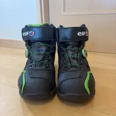 elf ライディングシューズ S17 ブラック グリーンサイズ25.5cm