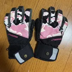 mashalo スノーボード スキー グローブ ピンク カモフラ