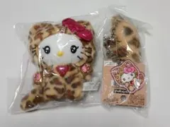 サンリオ　ギャルネコ　ハローキティ　ストラップ　ぬいぐるみホルダー　ブラウン