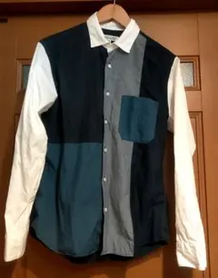 BEAUTY & YOUTH パッチワークシャツ S