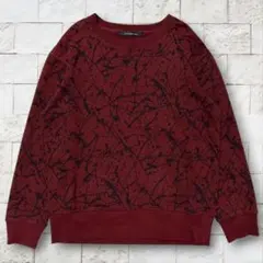 INTERMEZZO 大きめ 長袖スウェット 赤 ストリート モード 古着MIX