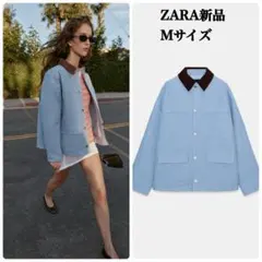 完売品 ZARA コントラストパフジャケット Mサイズ新品タグ付き