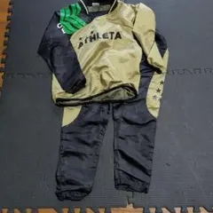 ATHLETA ピステ上下 140　ブラック　ゴールド