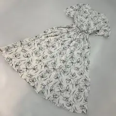 定価6050円 GLOBAL WORK 半袖ワンピース 花柄 シャツワンピース