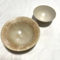 1000円OFF】吉沢寛郎 益子焼 陶器製大皿と小皿のセット - メルカリ