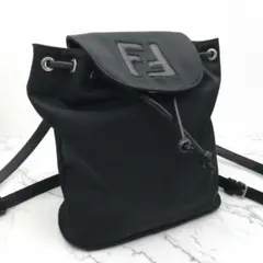 【美品】FENDI フェンディ FFロゴ ナイロン リュックサック バックパック