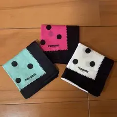 renoma ドット柄 ハンカチ 3枚セット