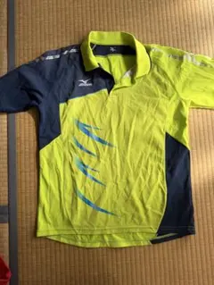 Mizuno ポロシャツ イエロー/ネイビー