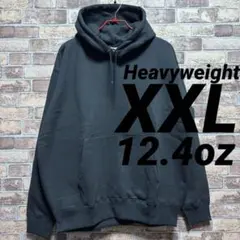 12.4oz ヘビーウェイトパーカー　無地　XXL　ブラック